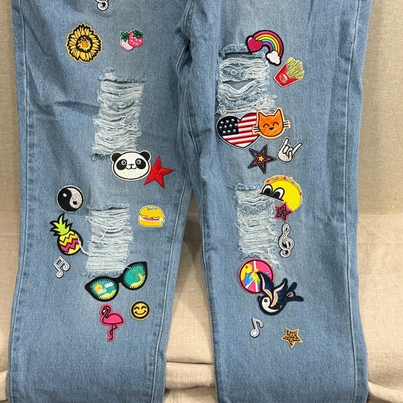 Curtain Call Costume Overalls Patches Adult A2X - Picture 11 of 15